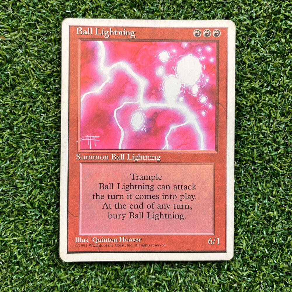 MTG Ball Lightning Fourth Edition 4ED Rare Vintage Magic The Gathering 1995 MP